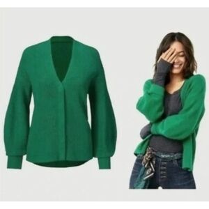 CAbi LUCKY Green Women's Cardigan Sweater 
Medium GUC